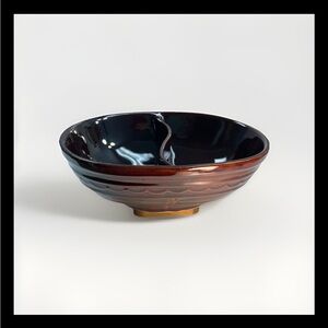 Mar-crest Vintage  Stoneware Divided Bowl….Ovenproof